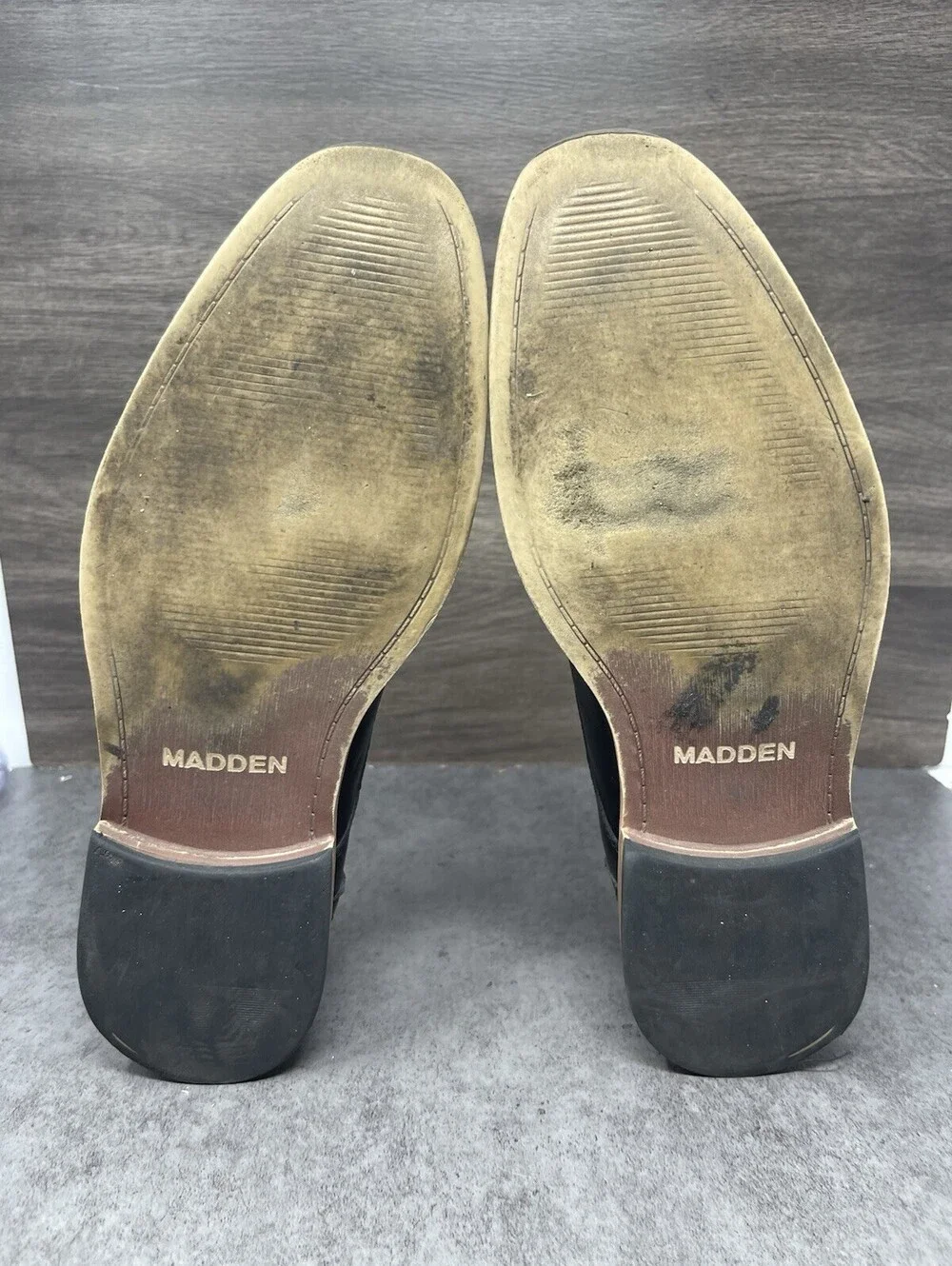 Madden Dress Shoes Mens Size 11 Black Leather Perforated Oxford